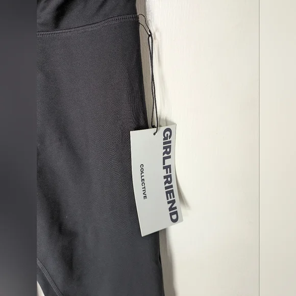 girlfriend collective Black Compressive Pleated Waistband Legging Size Medium - Picture 7 of 14